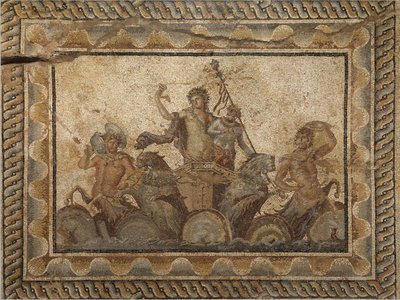 Epiphany of Dionysus Mosaic, from the Villa of Dionysus (2nd Century AD) in Dion, Greece by Unbekannt Unbekannt